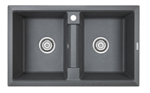 Мойка кухонная Paulmark TANDEM 80/2 PM238150-DG 81х50 графит